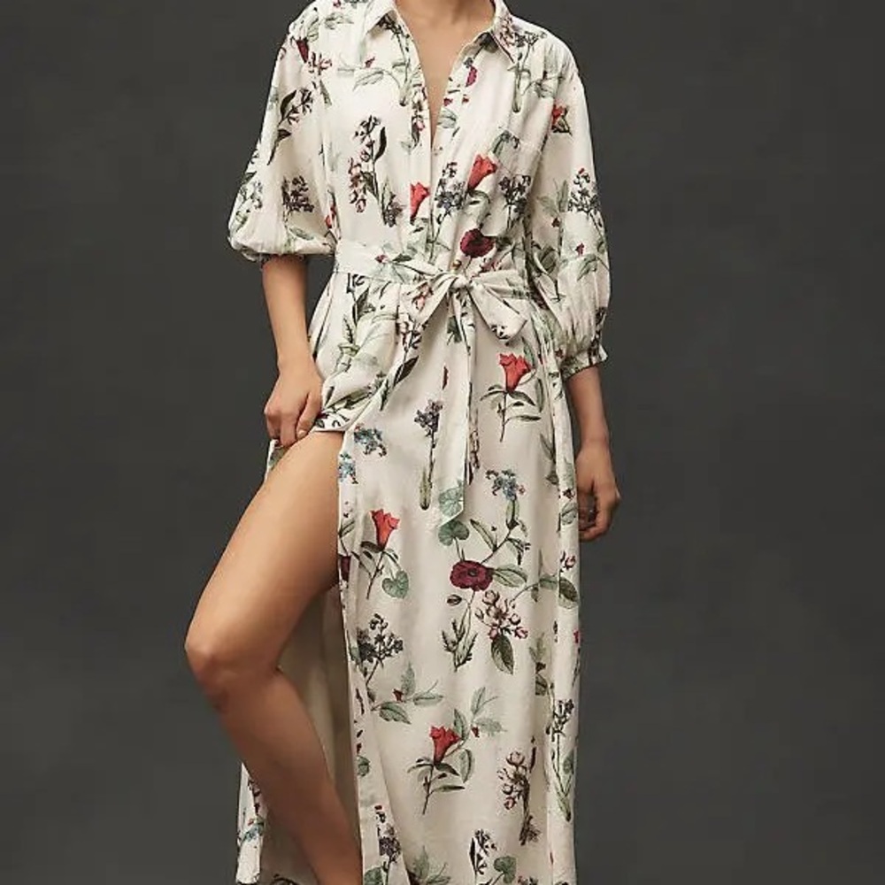 The Mona Linen Shirt Dress by
Maeve
